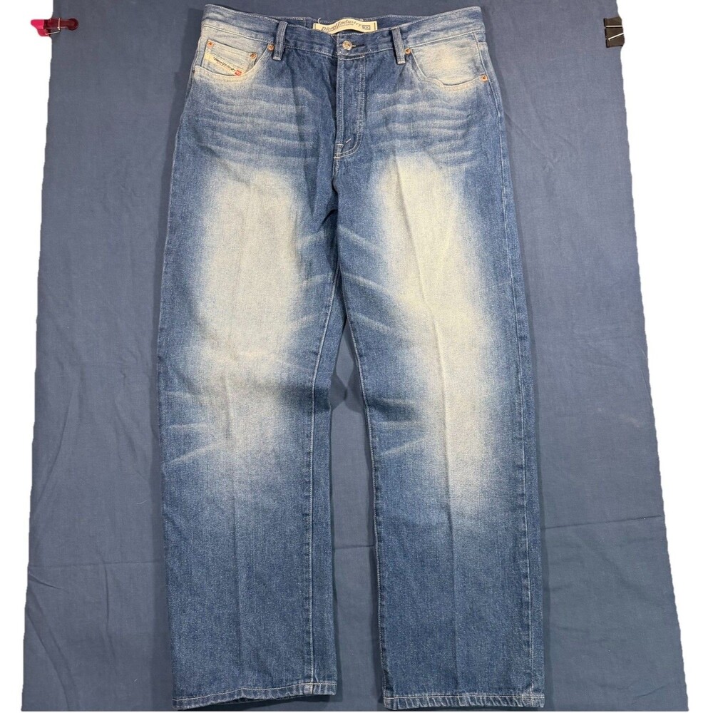 Vintage Diesel Industry Denim Division Jeans Kratt Baggy Straight Light Wash 36